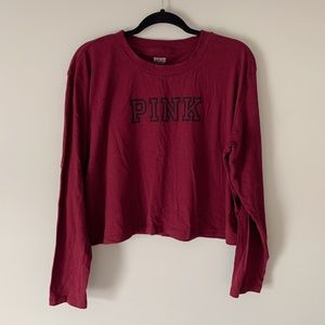 Cropped long sleeve PINK shirt